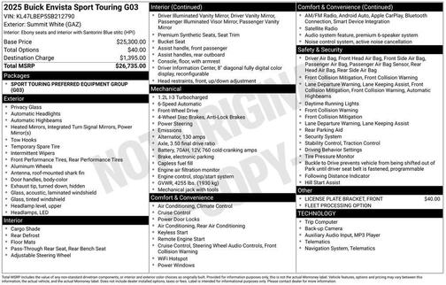 2025 Buick Envista Sport Touring FWD