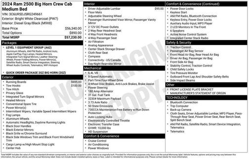 2024 RAM 2500 Big Horn Crew Cab 4x4 6'4' Box
