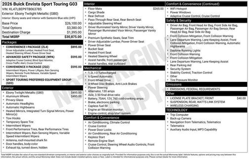 2026 Buick Envista Sport Touring FWD