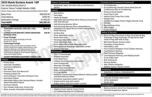 2025 Buick Enclave Avenir FWD