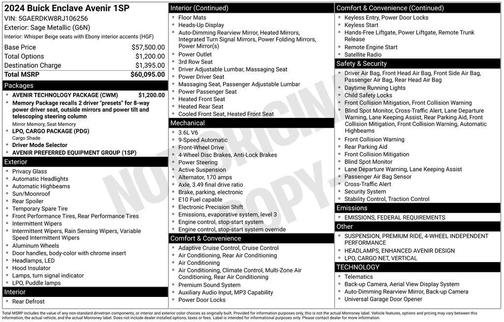 2024 Buick Enclave Avenir FWD