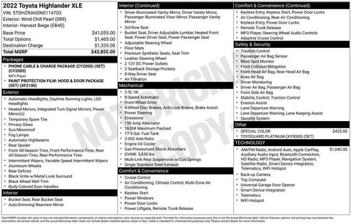 2022 Toyota Highlander XLE