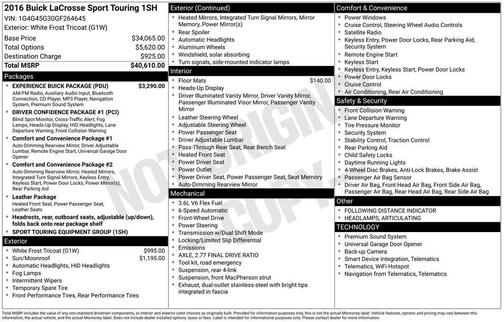 2016 Buick LaCrosse Sport Touring