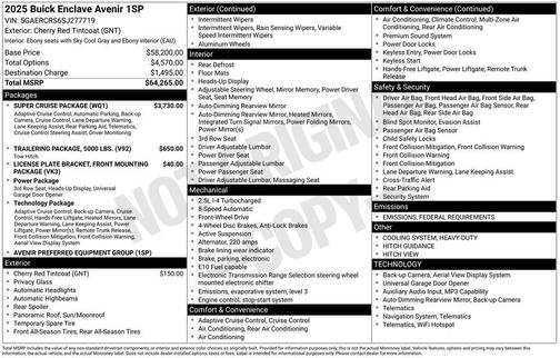 2025 Buick Enclave Avenir FWD