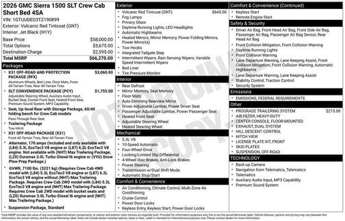 2026 GMC Sierra 1500 SLT