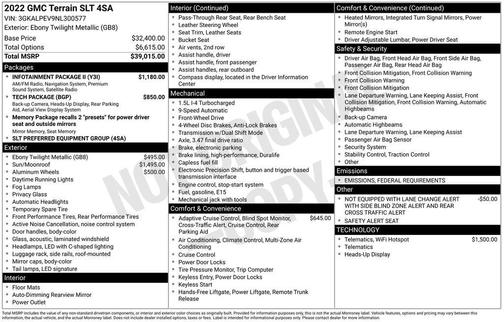 2022 GMC Terrain SLT