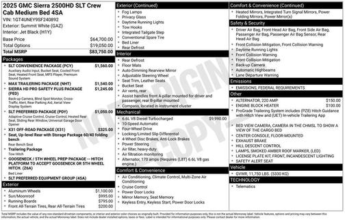 2025 GMC Sierra 2500 SLT