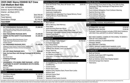 2025 GMC Sierra 2500 SLT