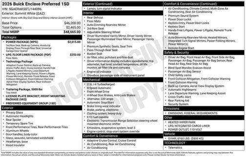 2026 Buick Enclave Preferred