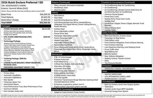 2026 Buick Enclave Preferred