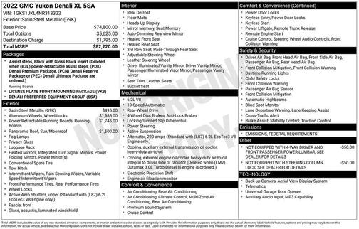 2022 GMC Yukon XL Denali