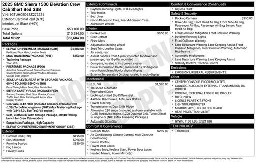 2025 GMC Sierra 1500 Elevation