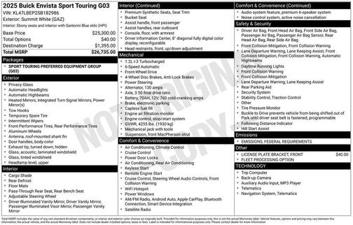 2025 Buick Envista Sport Touring FWD