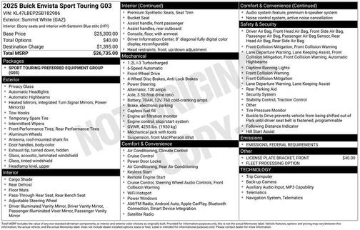 2025 Buick Envista Sport Touring FWD