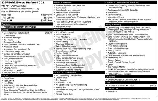 2025 Buick Envista Preferred FWD