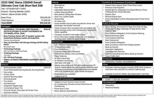 2025 GMC Sierra 2500 Denali Ultimate