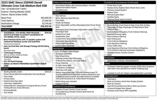 2025 GMC Sierra 2500 Denali Ultimate