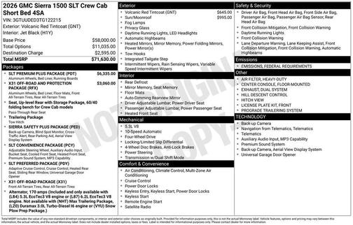 2026 GMC Sierra 1500 SLT