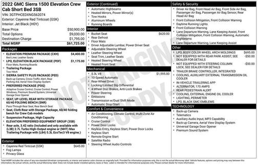 2022 GMC Sierra 1500 Elevation