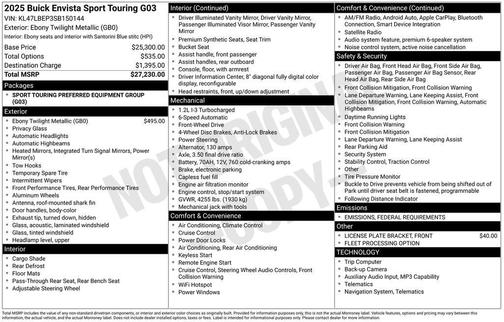 2025 Buick Envista Sport Touring FWD