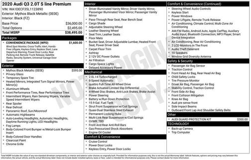 2020 Audi Q3 45 S line Premium