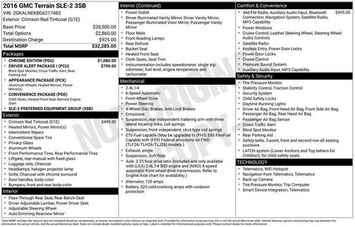 2016 GMC Terrain SLE-2