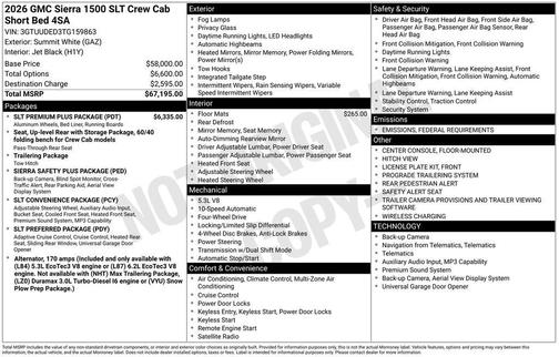 2026 GMC Sierra 1500 SLT