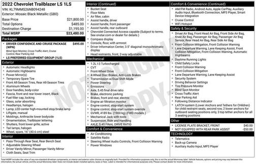 2022 Chevrolet Trailblazer LS