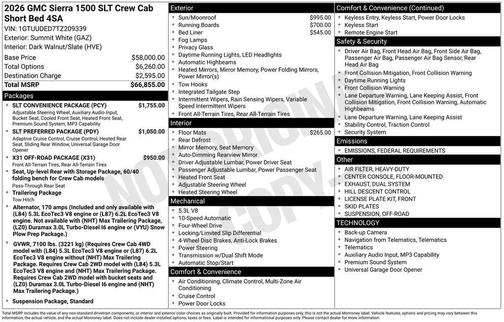 2026 GMC Sierra 1500 SLT