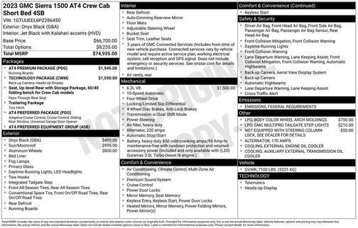 2023 GMC Sierra 1500 AT4