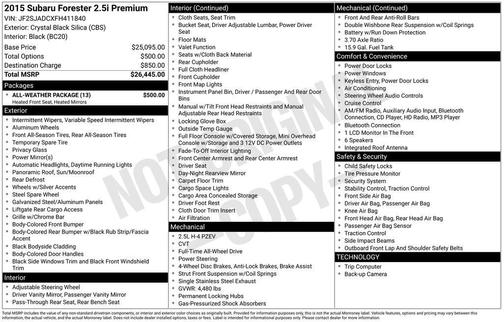 2015 Subaru Forester 2.5i Premium