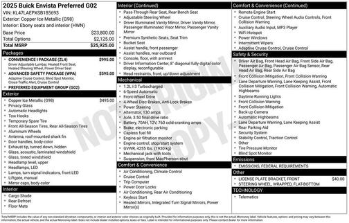 2025 Buick Envista Preferred FWD