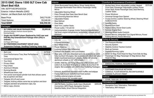 2015 GMC Sierra 1500 SLT