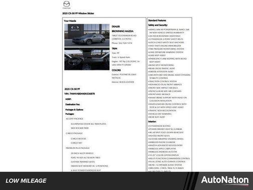 2025 Mazda CX-50 2.5 S Premium Plus Package