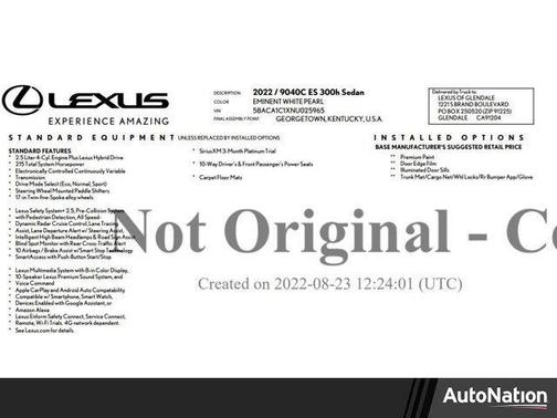 2022 Lexus ES 300h Base