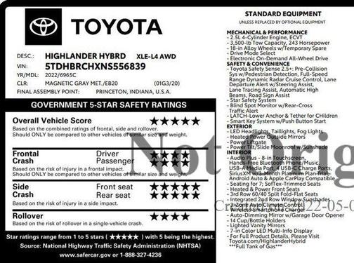 2022 Toyota Highlander Hybrid XLE