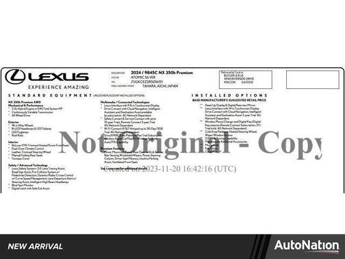 2024 Lexus NX 350h Premium