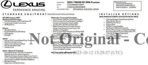 2024 Lexus NX 350h Premium