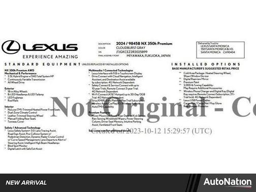 2024 Lexus NX 350h Premium