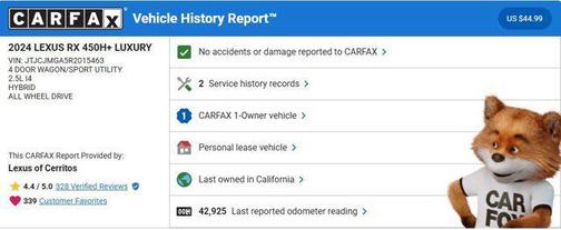 2024 Lexus RX 450h+ Base