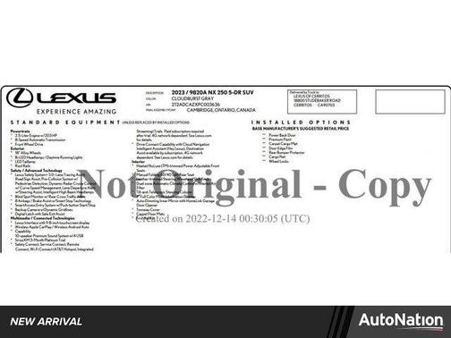 2023 Lexus NX 250 Base