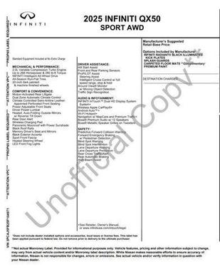2025 INFINITI QX50 Sport AWD