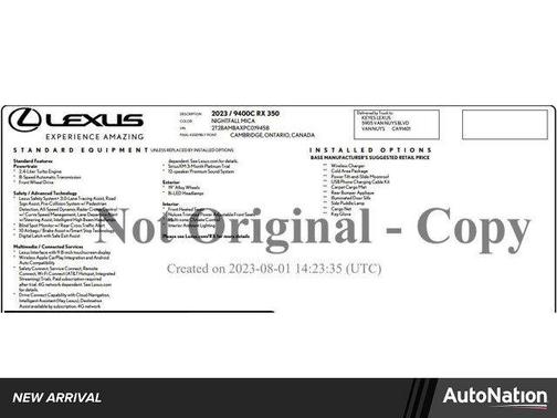 2023 Lexus RX 350 Base