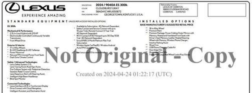 2024 Lexus ES 300h Base