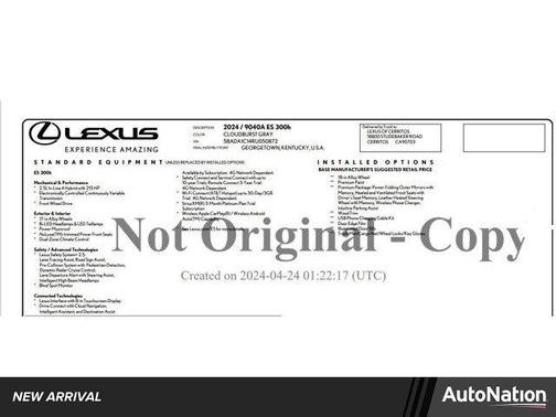 2024 Lexus ES 300h Base