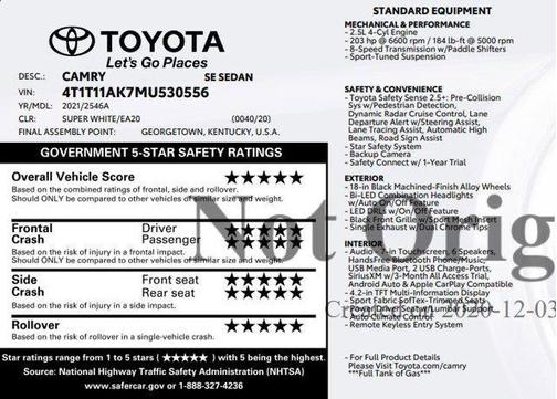 2021 Toyota Camry SE