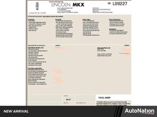 2012 Lincoln MKX Base