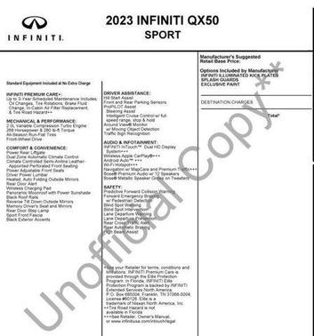 2023 INFINITI QX50 SPORT