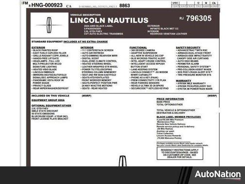 2024 Lincoln Nautilus Black Label