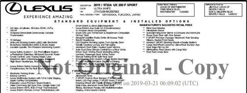 2019 Lexus UX 200 F Sport